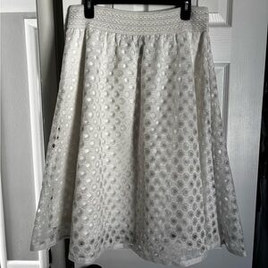 Metro Wear White Eyelet Skirt